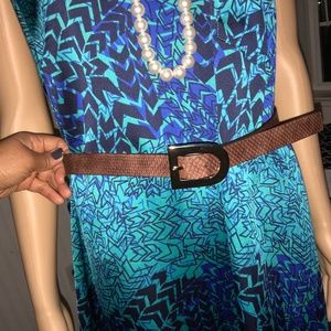 DKNY leather brown belt womens